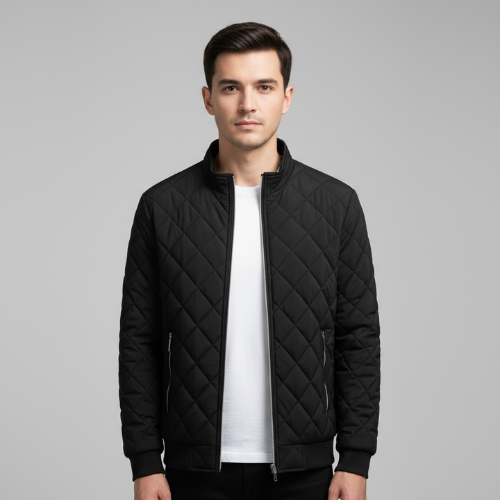 Veste Homme Matelassée en Polaire Zippée