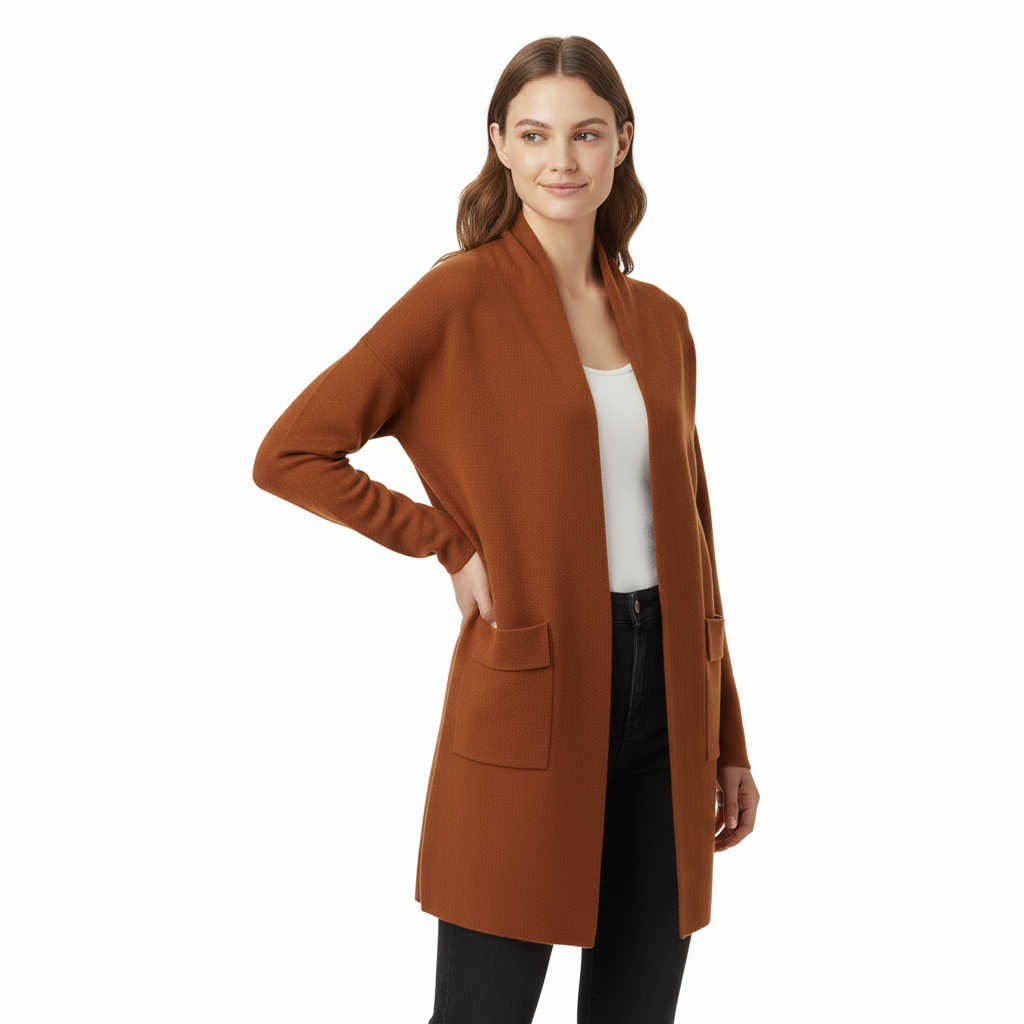 Cardigan Femme Long en Maille