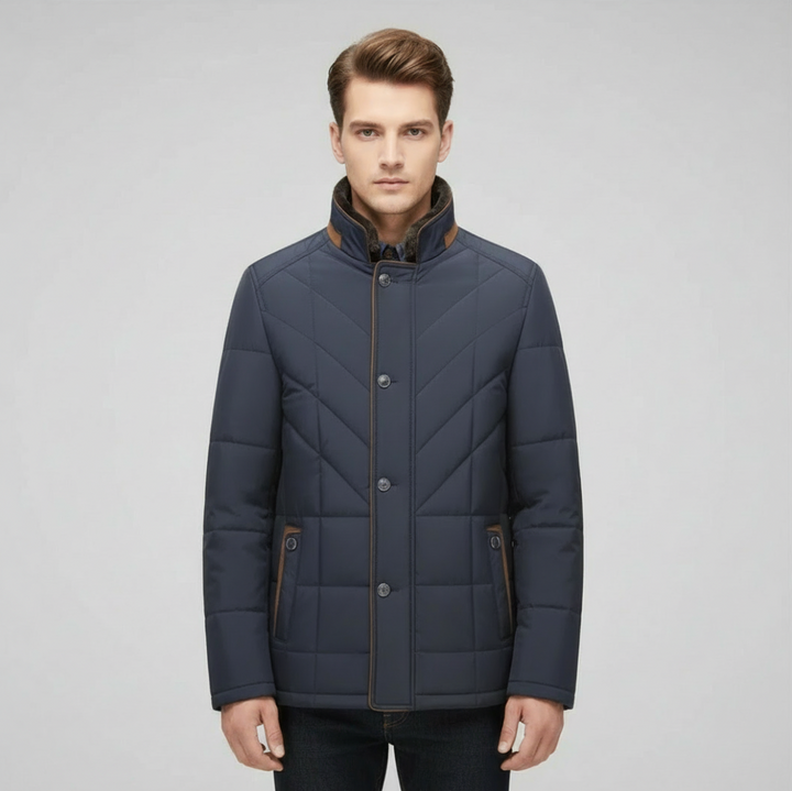 Veste Matelassée Homme Zippée | Col Montant