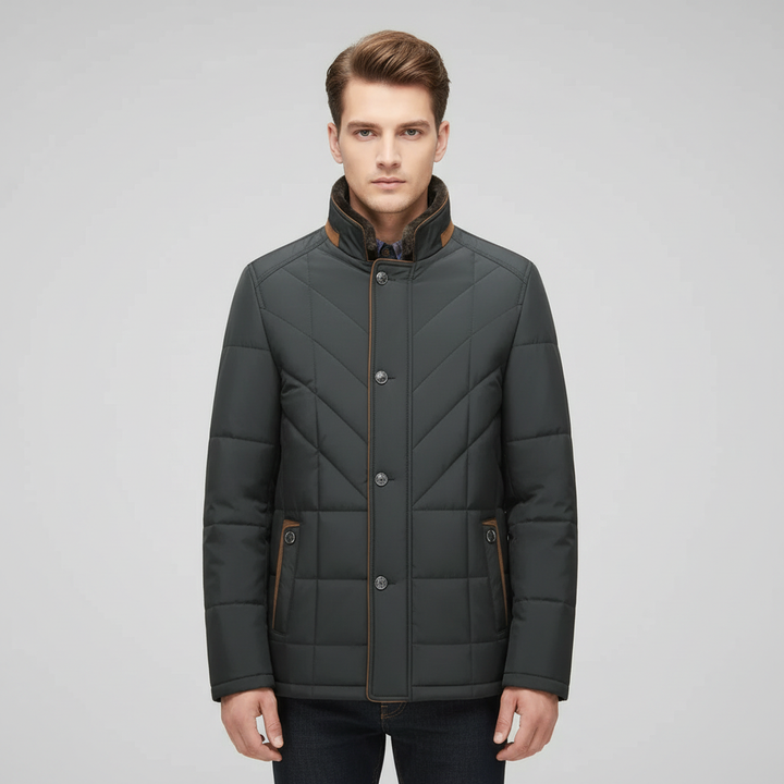 Veste Matelassée Homme Zippée | Col Montant