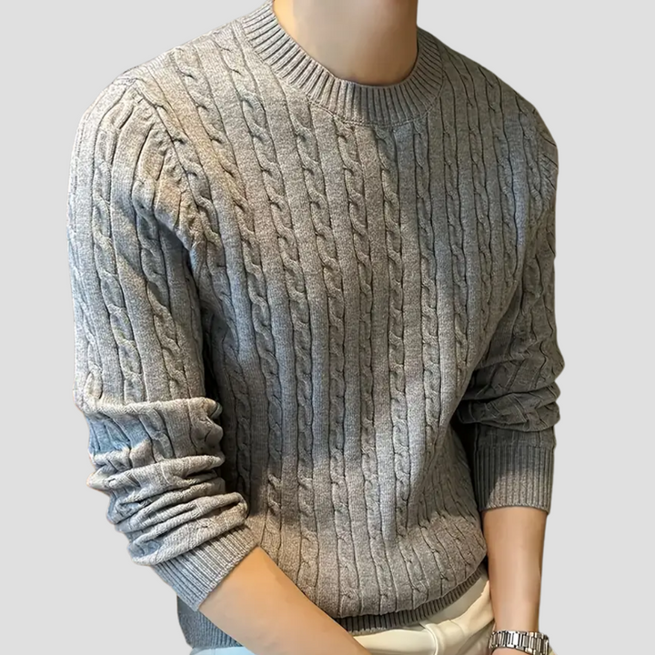 Pull Homme Maille Torsadée | Col Rond