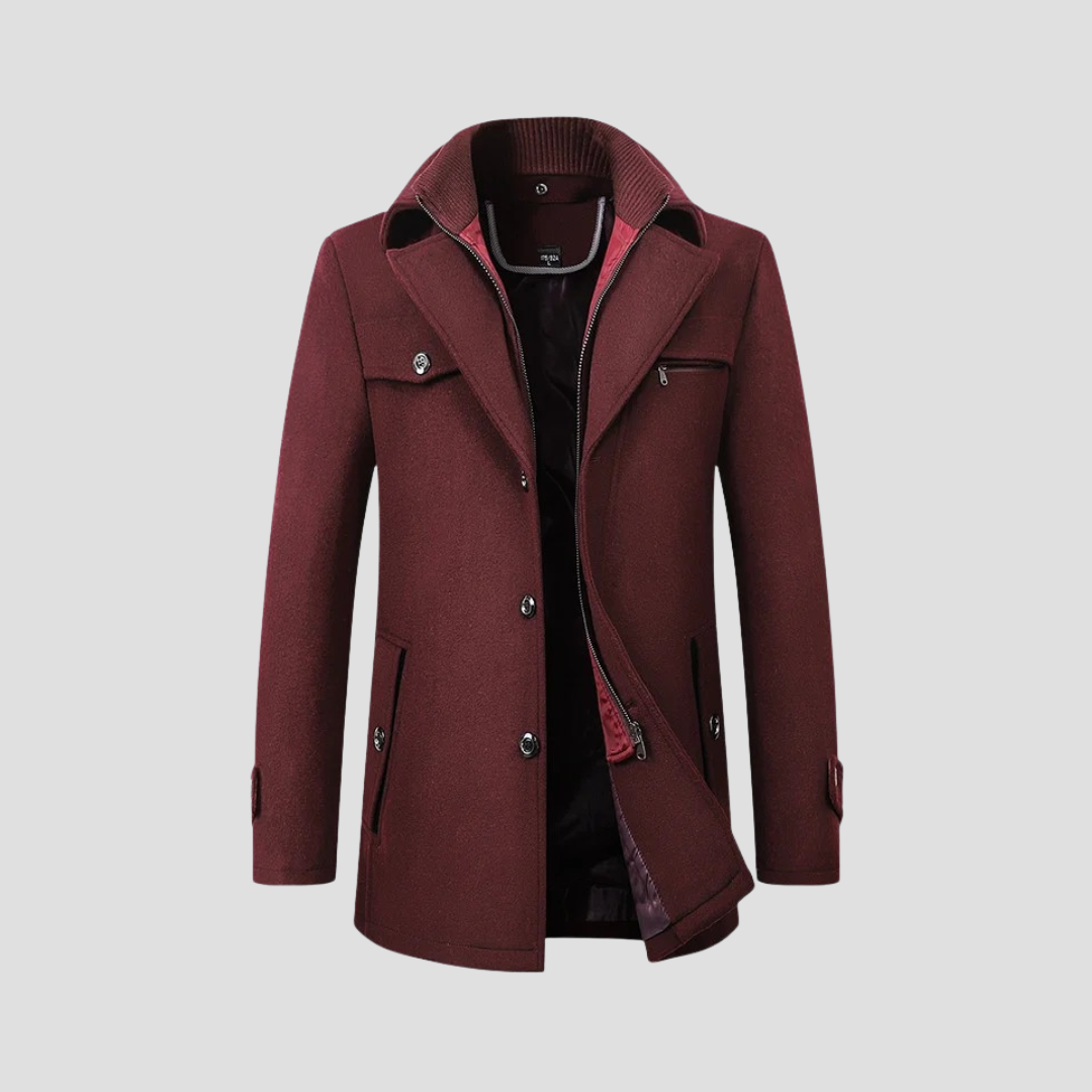 Manteau Homme Hiver Laine Mélangée