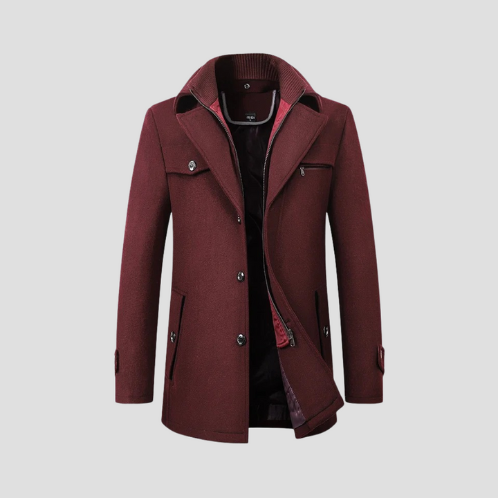 Manteau Homme Hiver Laine Mélangée