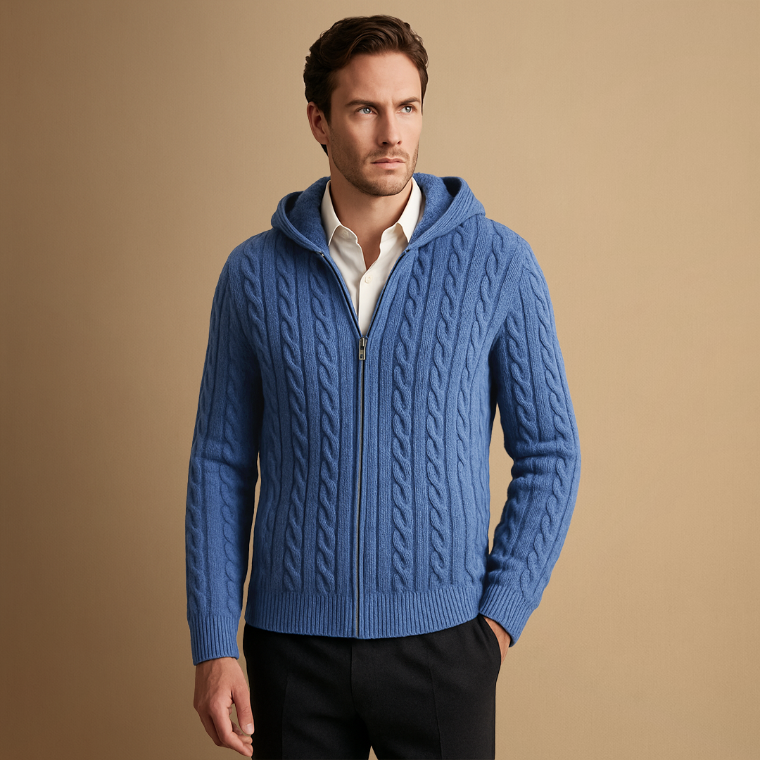 Cardigan Homme Zippé Bicolore