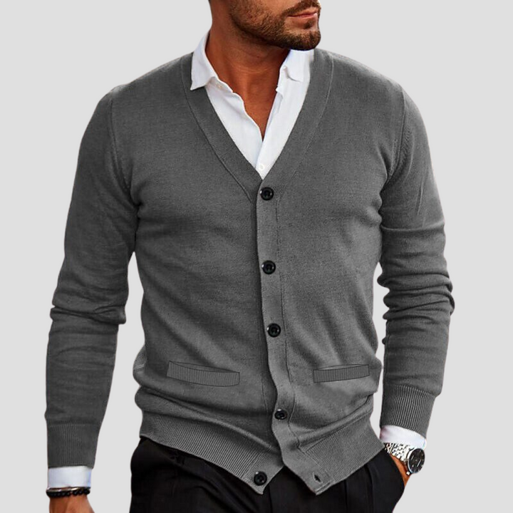Cardigan Homme Col V Boutonné