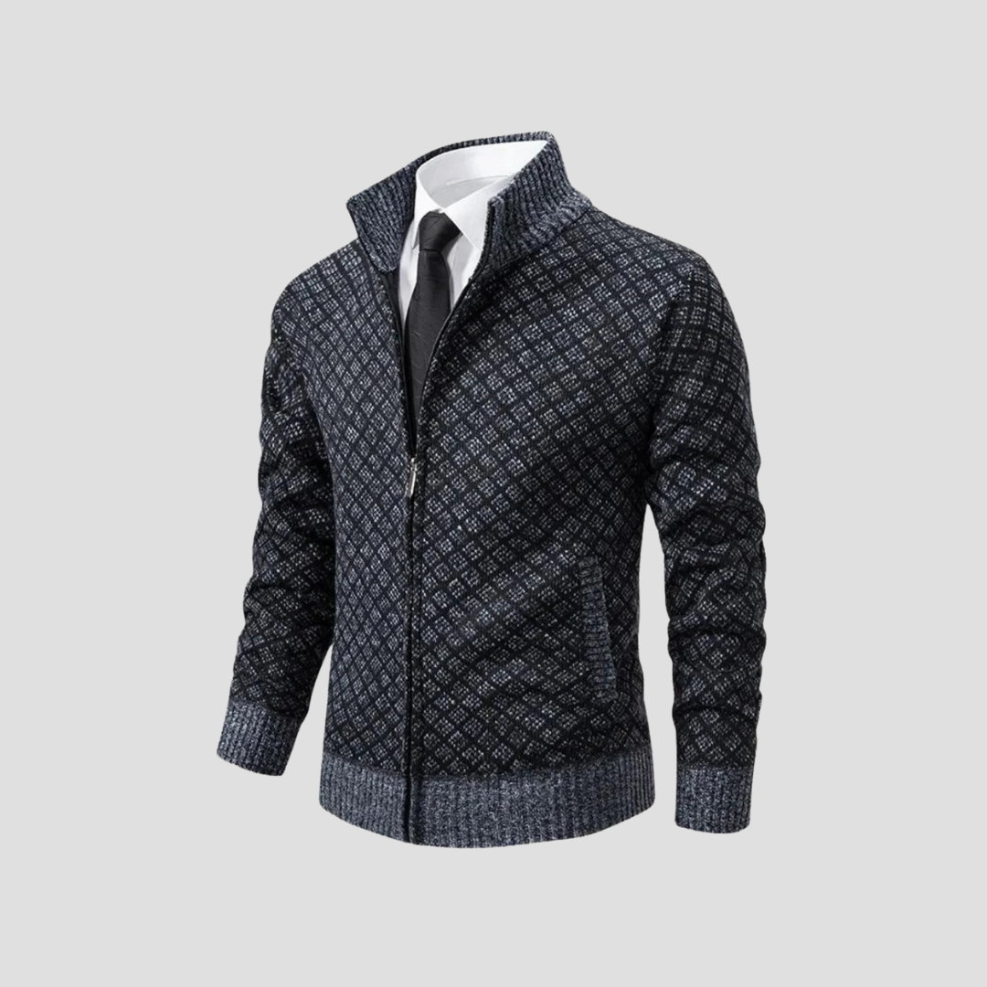 Cardigan Homme Maille Zippée