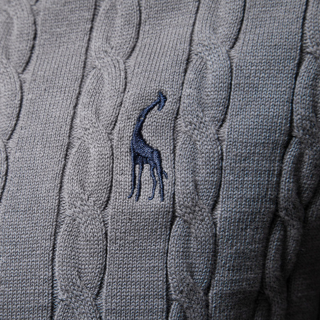 Pull Homme Col Rond Torsadé Coton Mélangé