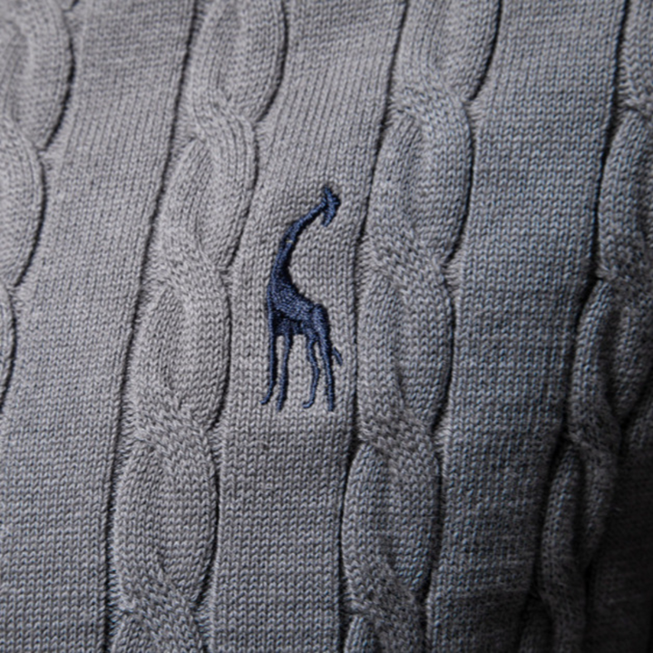 Pull Homme Col Rond Torsadé Coton Mélangé