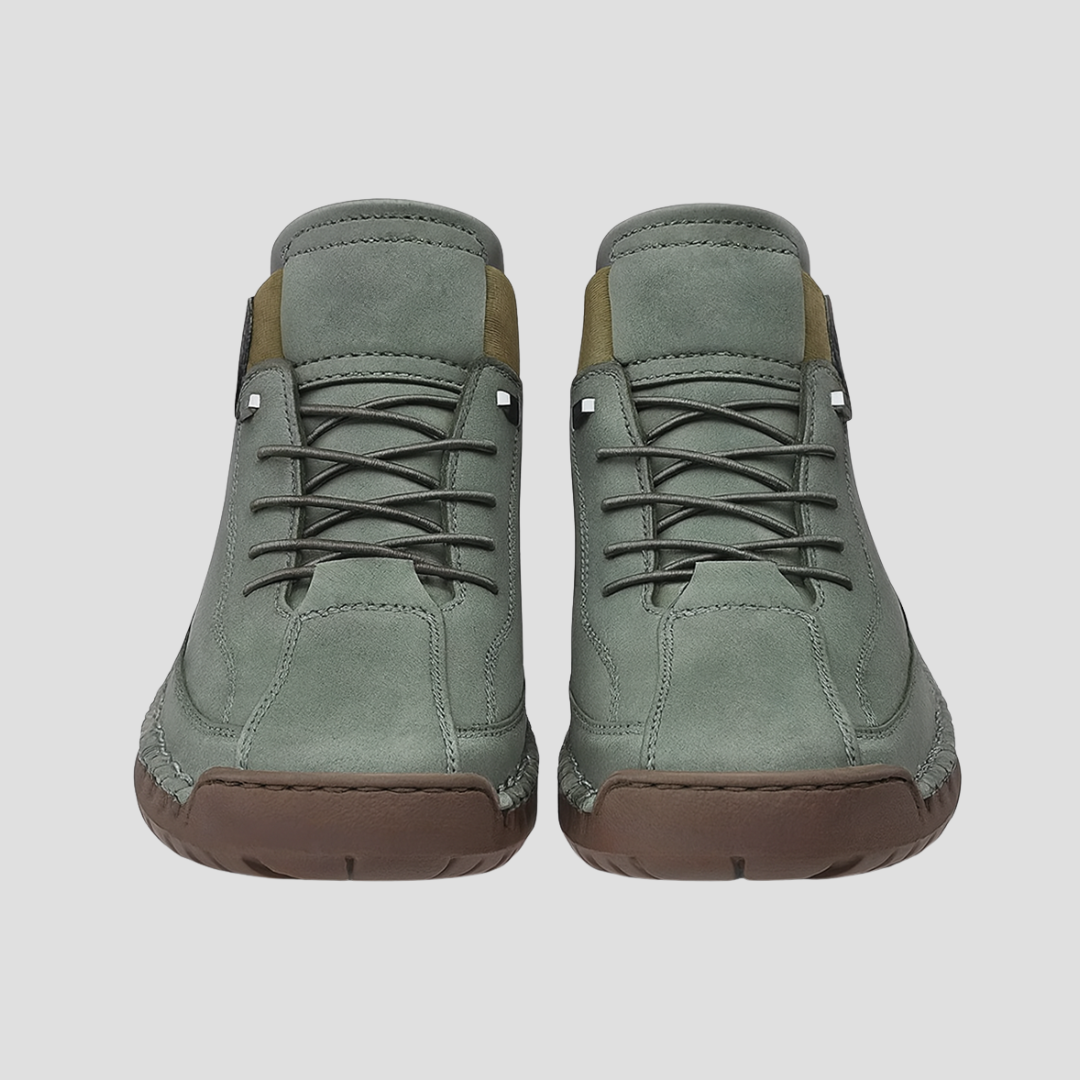 Baskets unisexe montantes similicuir à lacets