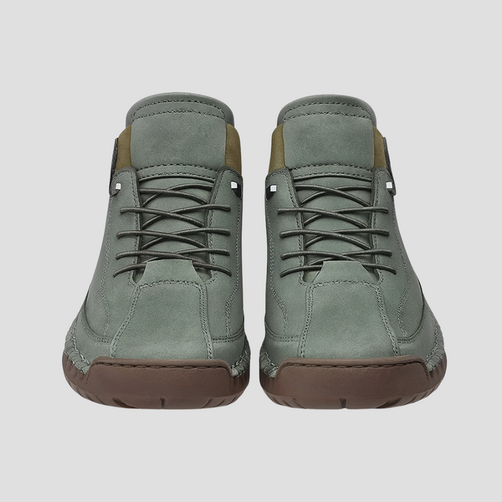 Baskets unisexe montantes similicuir à lacets