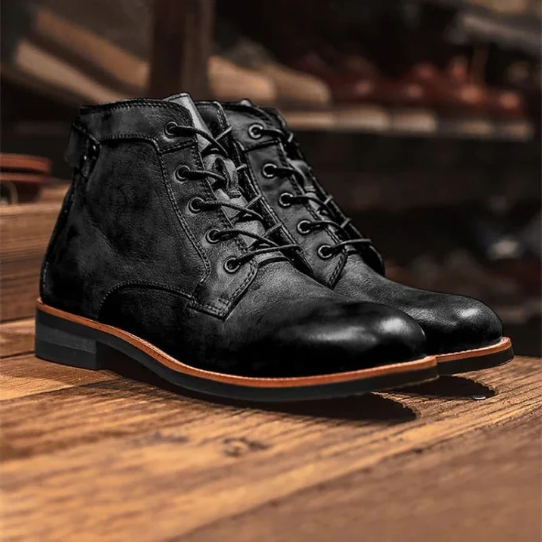 Bottines Homme Cuir à Lacets