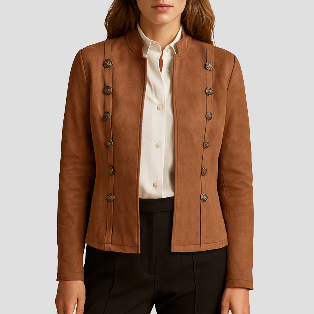 Veste Femme Double Boutonnage Suédée