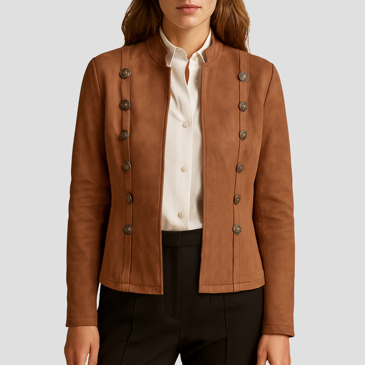 Veste Femme Double Boutonnage Suédée