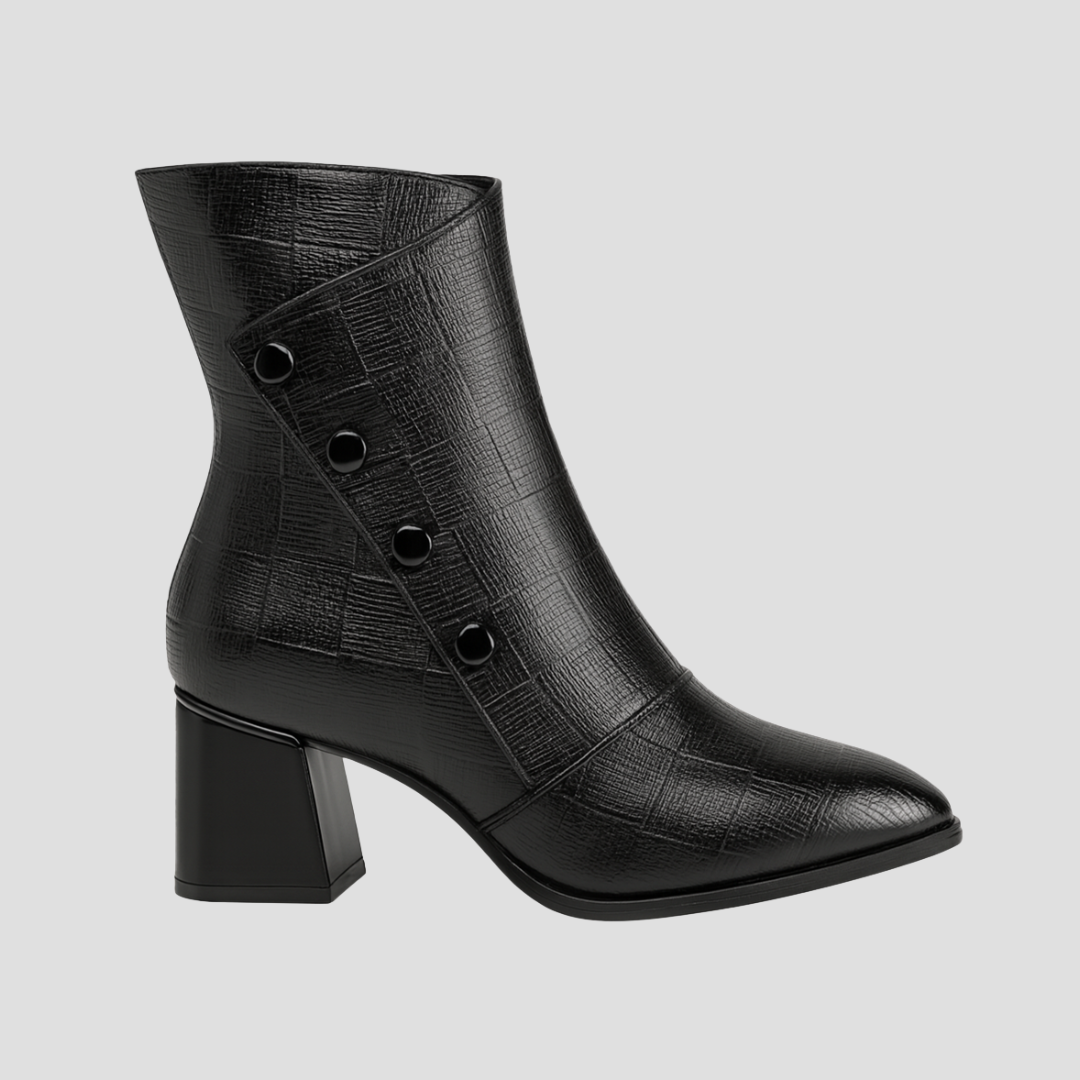 Bottines femme noires talon bloc
