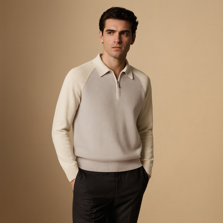 Pull Homme Demi-Zip Laine Mérinos
