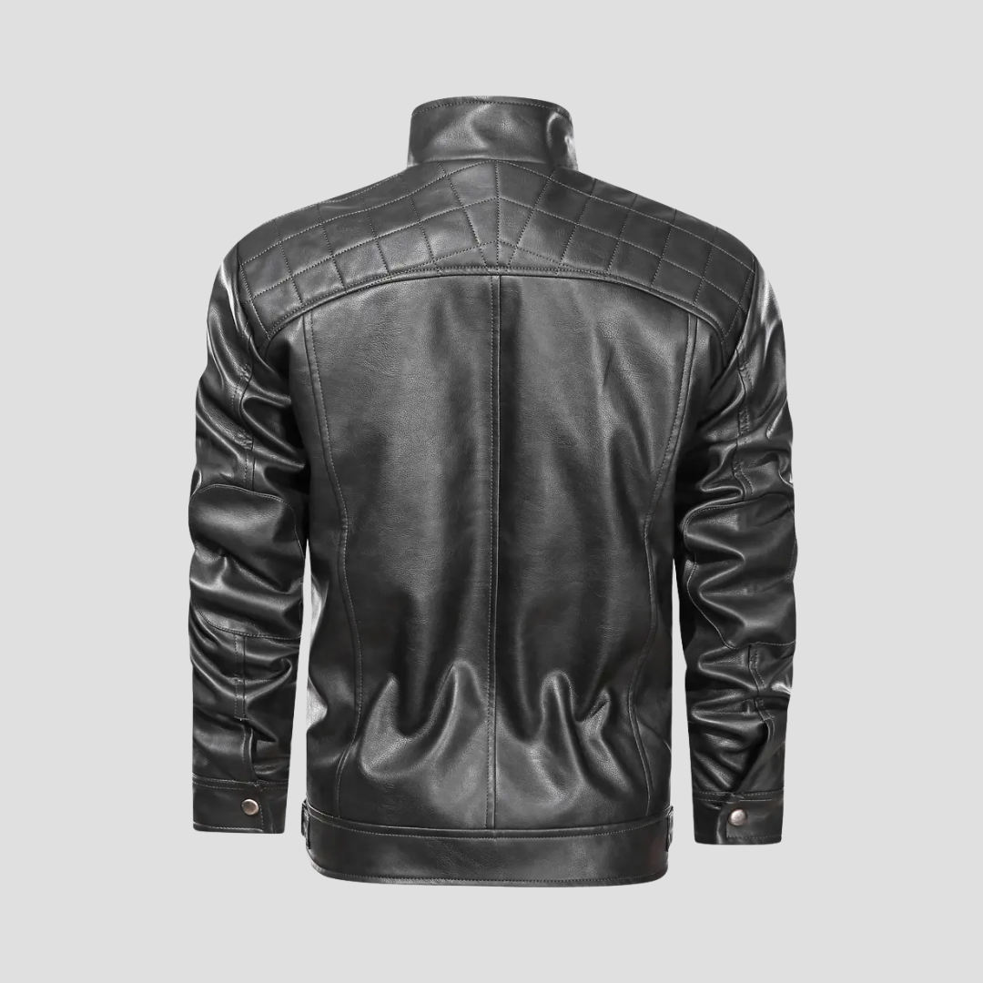 Veste Motard Homme Zippée Rétro