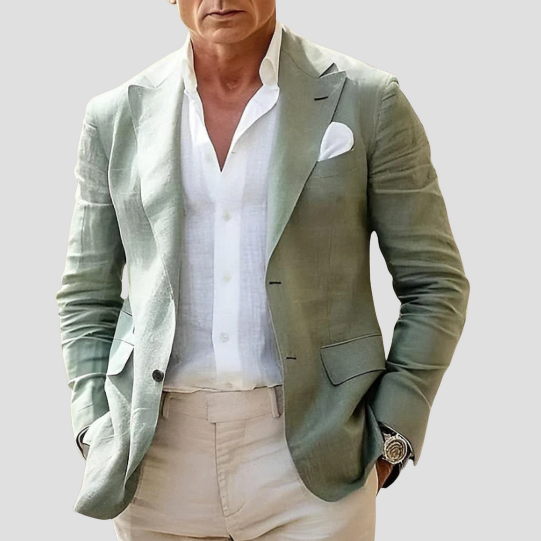 Blazer Homme en Lin Texturé