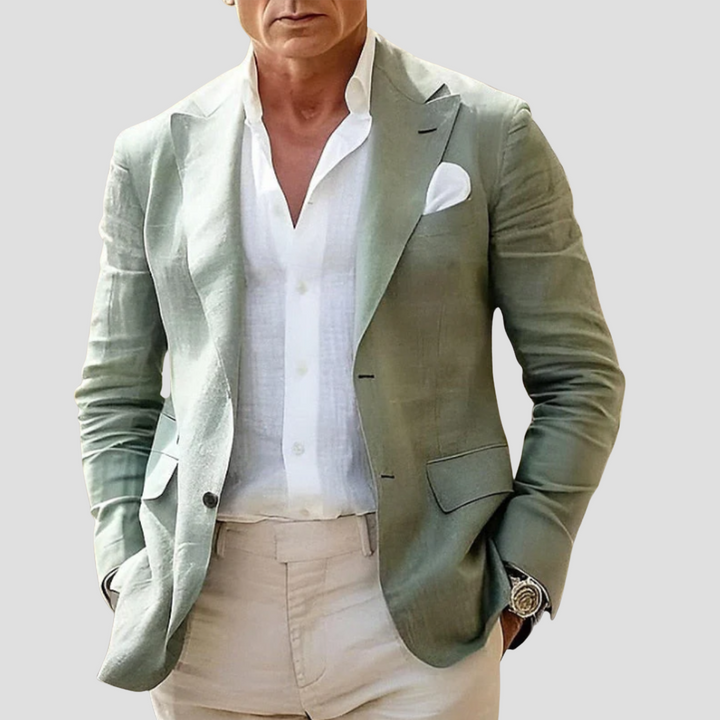 Blazer Homme en Lin Texturé