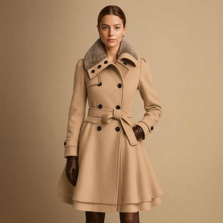 Manteau Femme Hiver Long Ceinturé