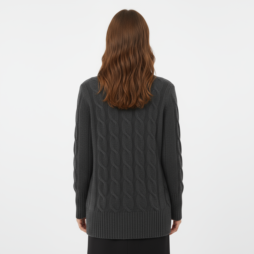 Cardigan Femme Long Maille Torsadée