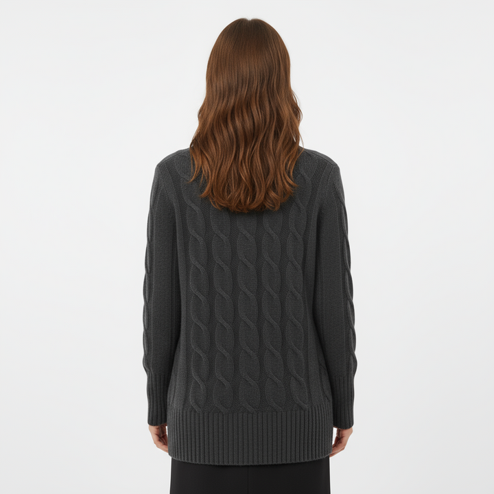 Cardigan Femme Long Maille Torsadée