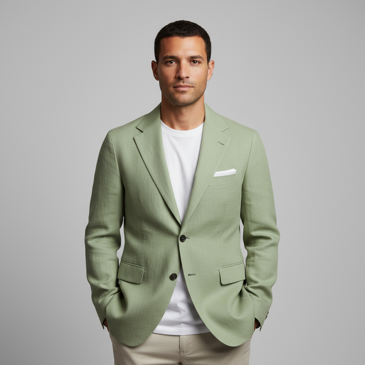 Blazer Homme en Lin Texturé