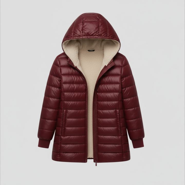 Doudoune Femme Matelassée à Capuche Zippée