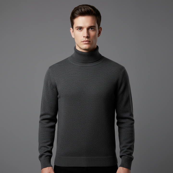 Pull Homme Col Roulé en Laine