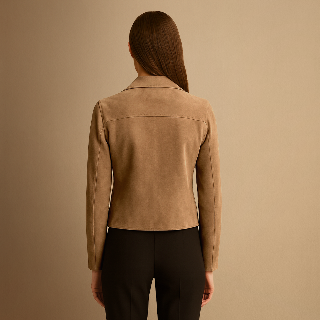 Veste Biker Femme Zip Asymétrique