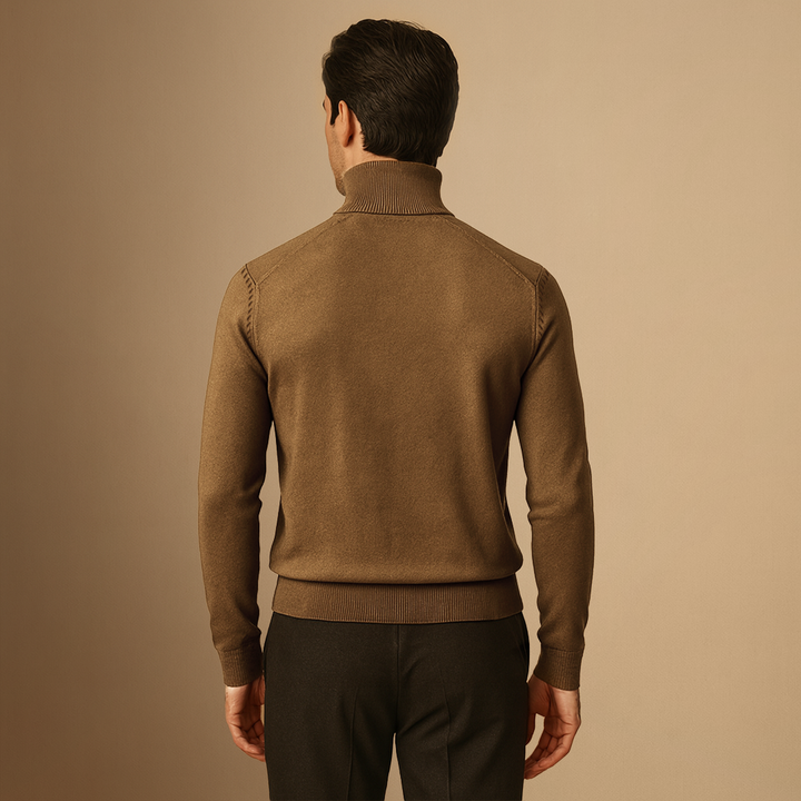 Pull Homme Col Roulé | Maille Côtelée
