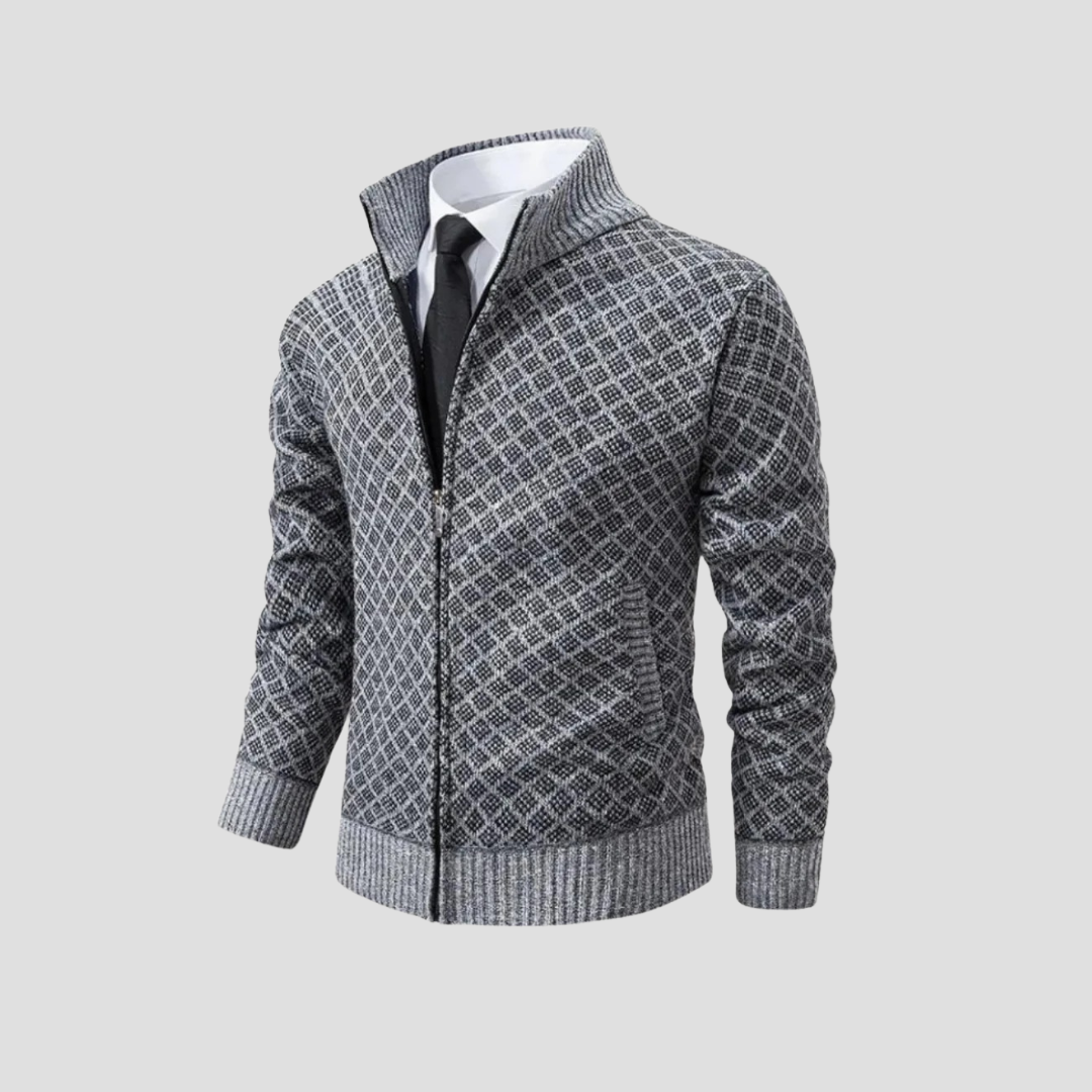 Cardigan Homme Maille Zippée