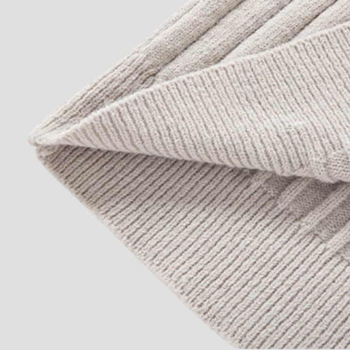 Pull Homme Zippé Col Montant | Maille Côtelée