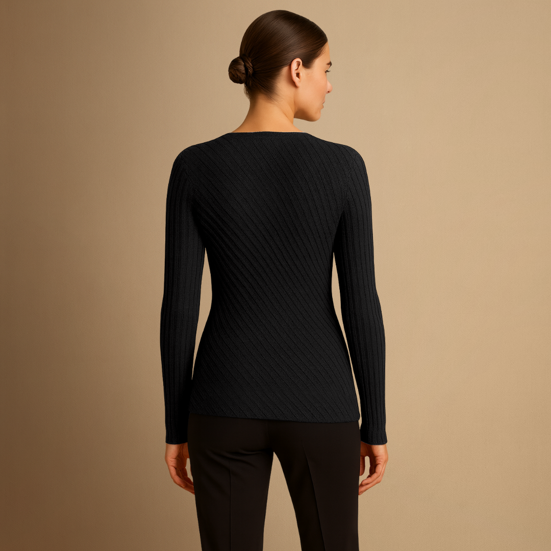 Pull Femme Col V Tricoté