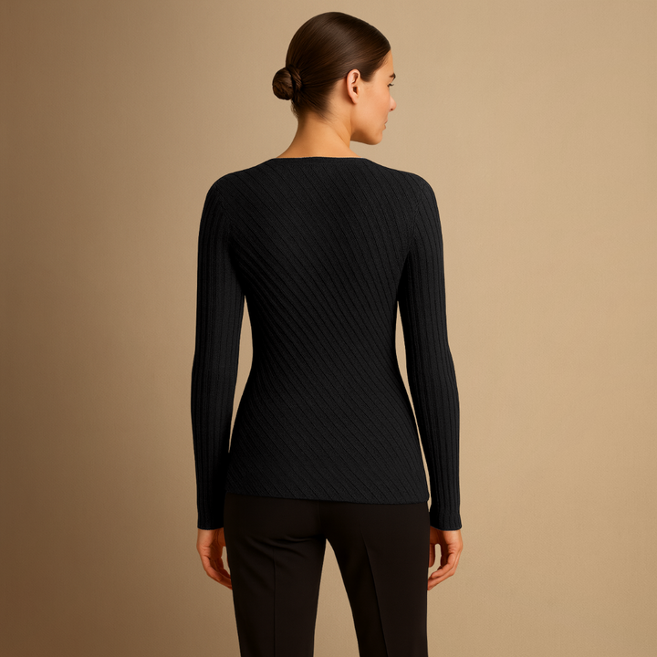 Pull Femme Col V Tricoté