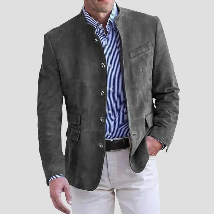 Blazer Homme Col Montant Boutonné