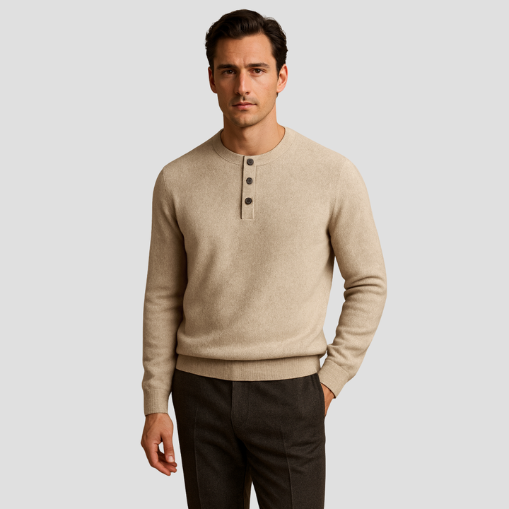 Pull Homme Cachemire Col Boutonné