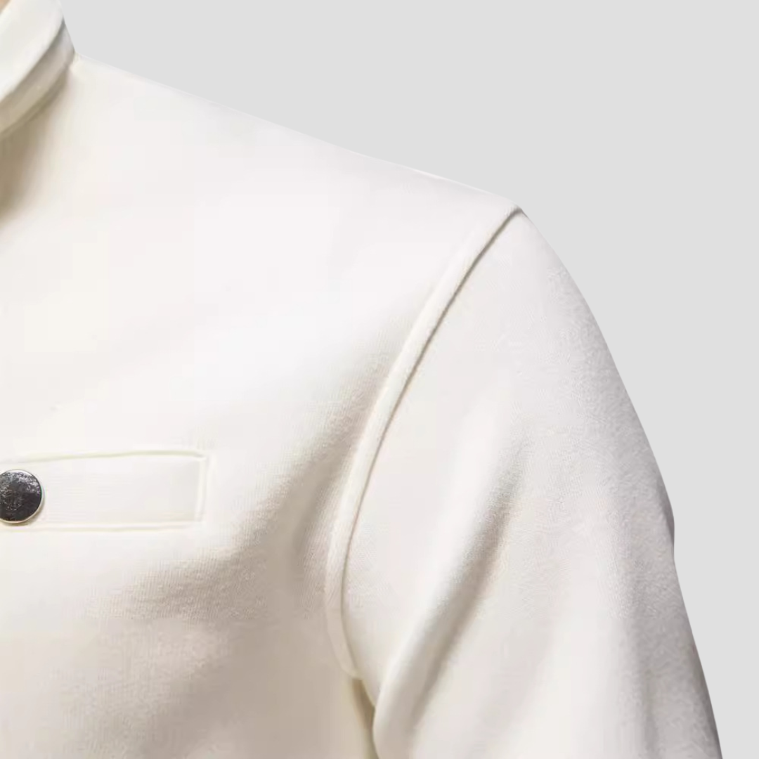 Pull Homme Demi-Zip Col Montant