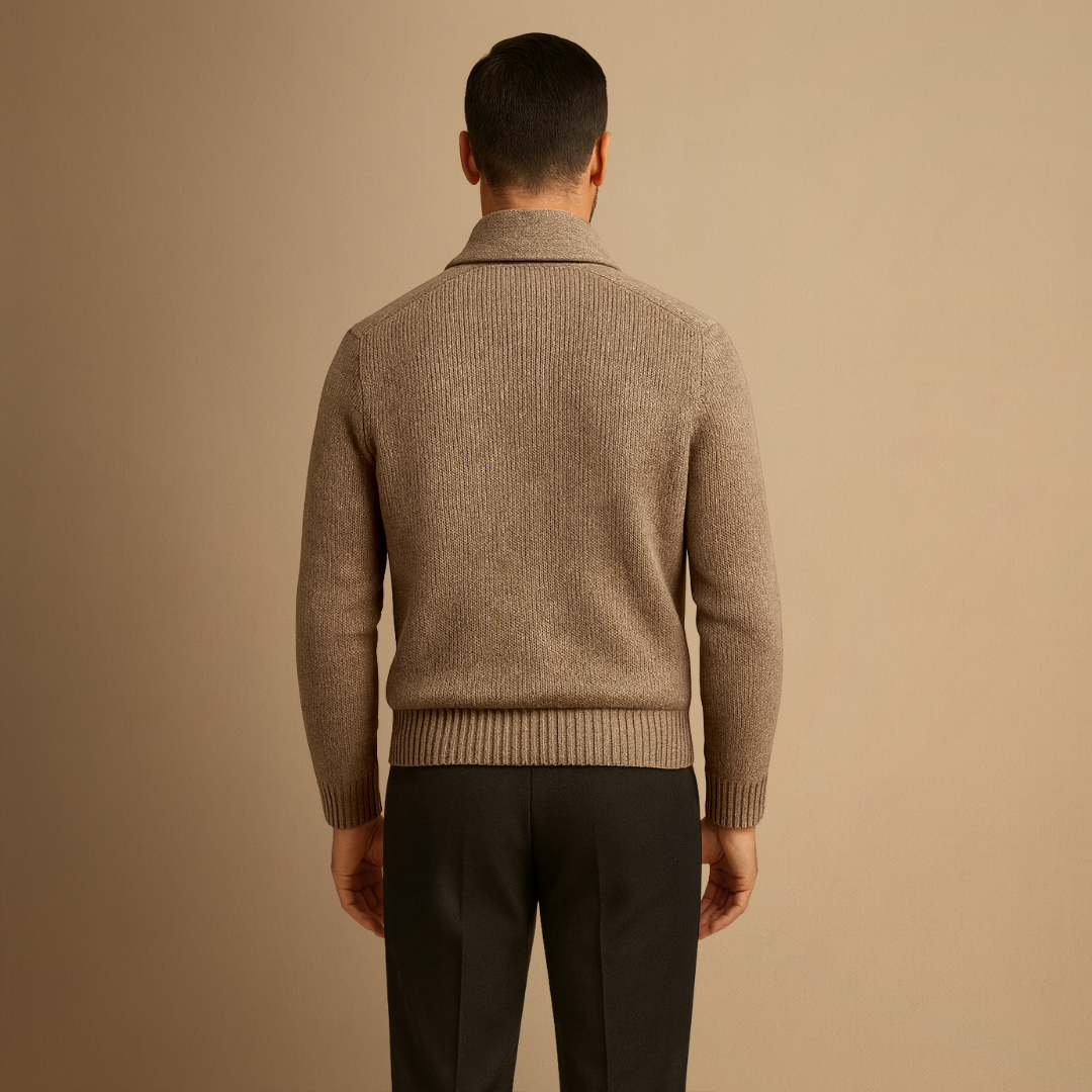 Cardigan Homme Col Châle Boutonné