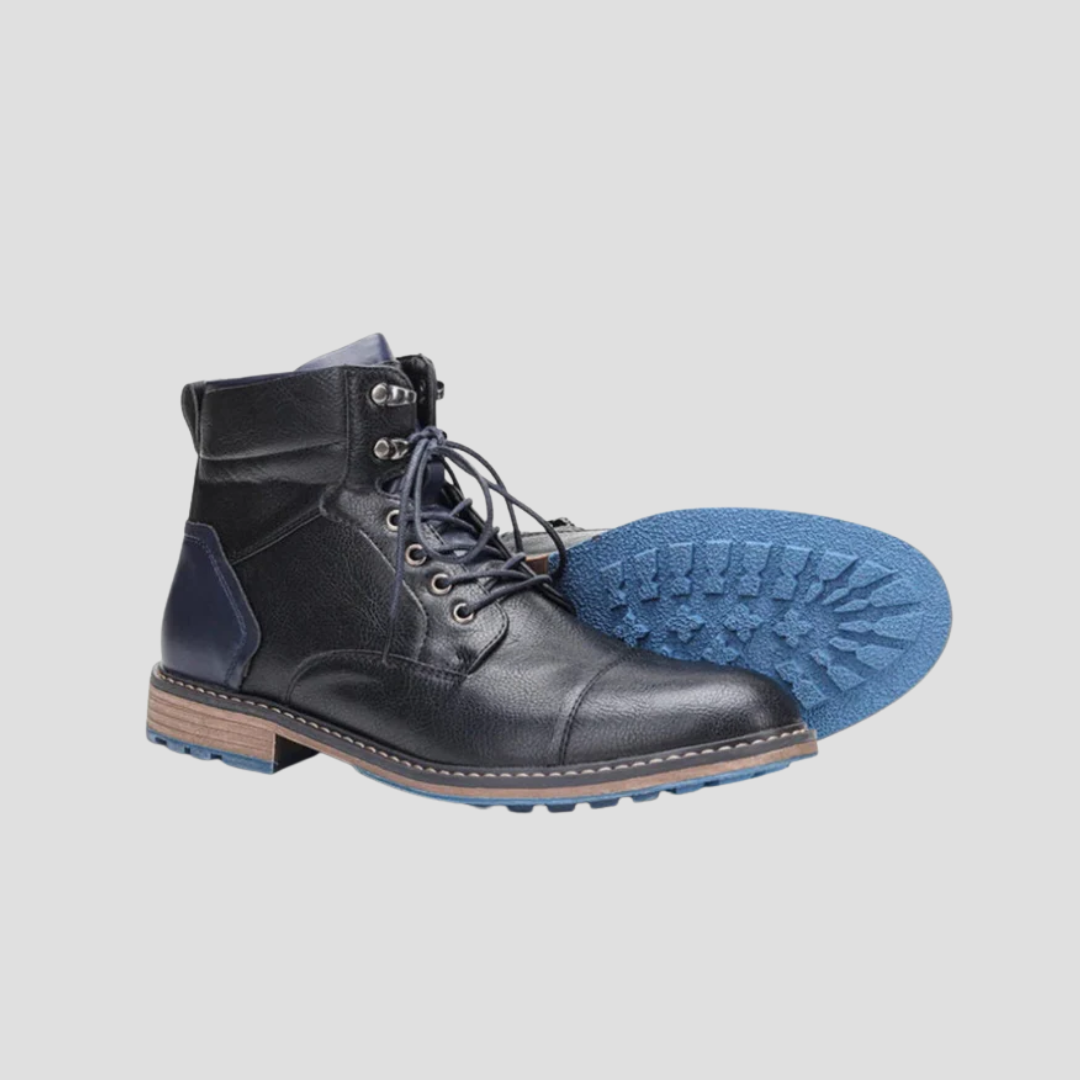 Bottines Homme en Cuir à Lacets