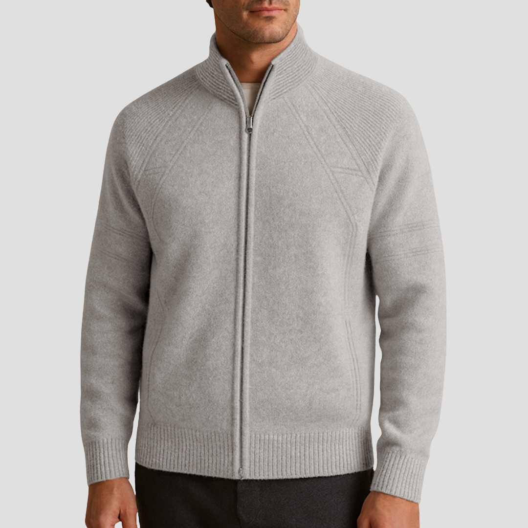 Cardigan Homme Zippé en Maille