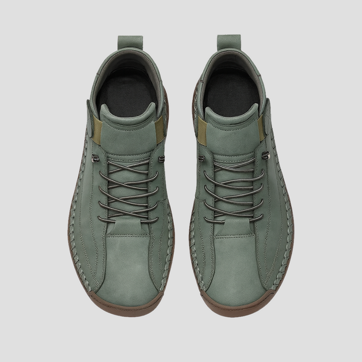 Baskets unisexe montantes similicuir à lacets