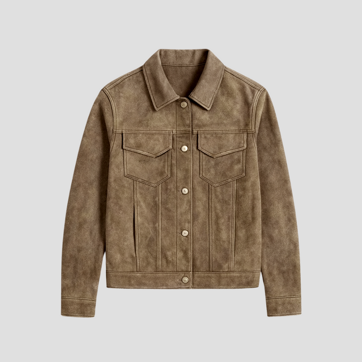 Veste Homme Suédée Boutonnée