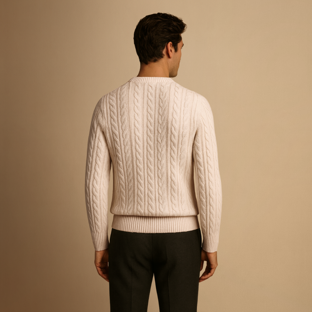 Pull Homme Laine Mérinos Torsadé