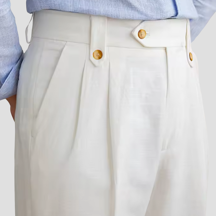 Pantalon Homme à Pinces Taille Haute
