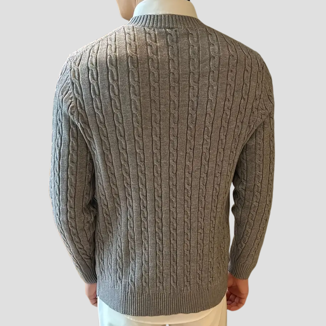 Pull Homme Maille Torsadée | Col Rond