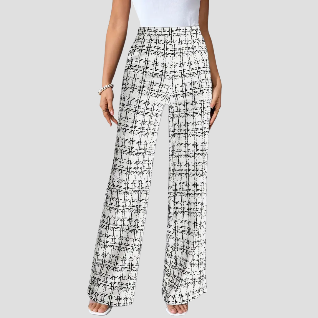 Pantalon Large Femme Imprimé | Taille Haute