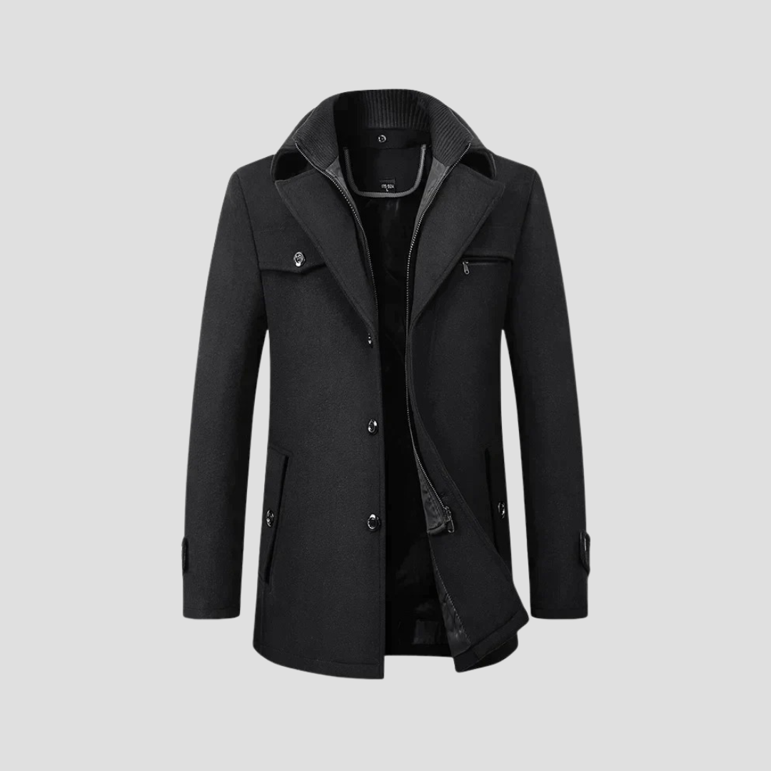 Manteau Homme Hiver Laine Mélangée