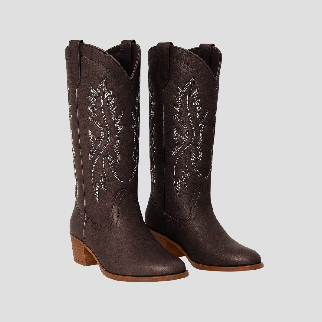 Bottes cowboy femme similicuir