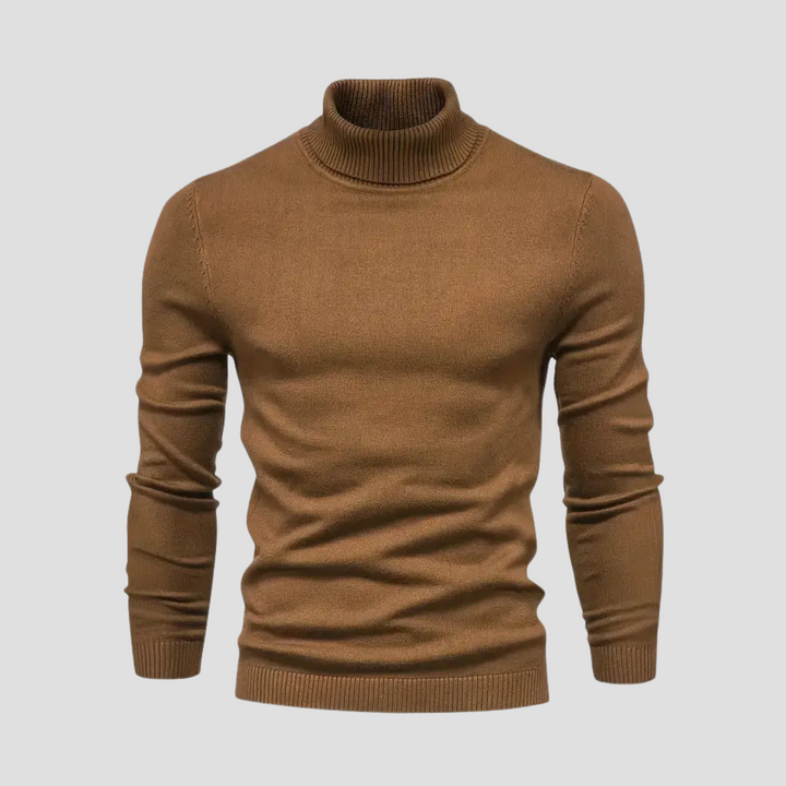 Pull Homme Col Roulé | Maille Côtelée