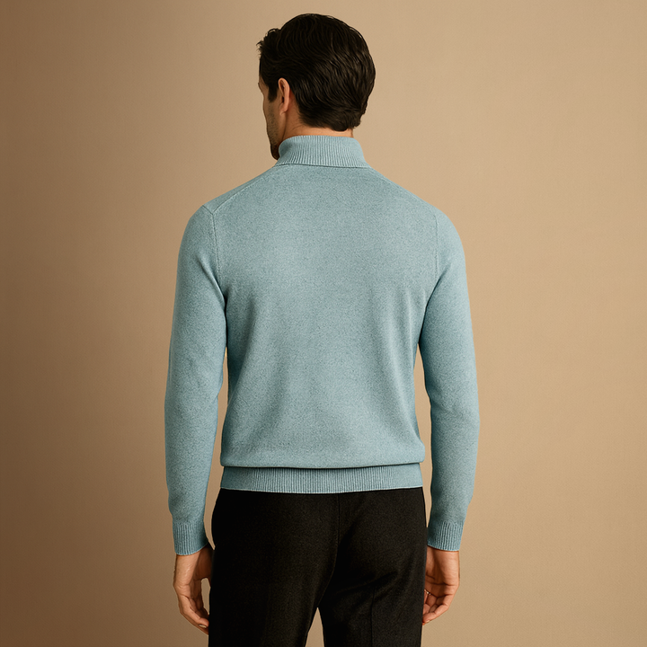 Pull Homme Col Roulé Tricoté